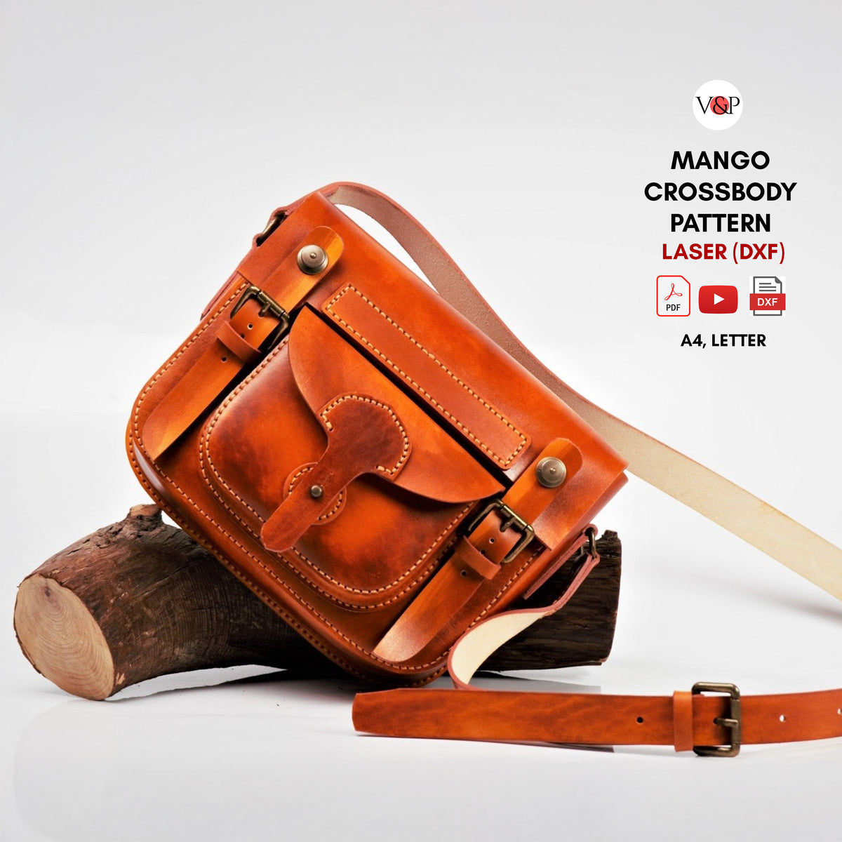 PDF + VIDEO + DXF Mango Crossbody Bag – Vasile and Pavel Leather