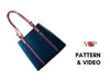 Grace Leather Tote Bag Pattern, PDF Pattern & Video Tutorial PDF pattern VasileandPavel.com 