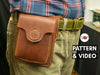 Leather Hip Bag PDF Pattern, Leather DIY, Fanny Pack, Belt Pouch, Video Tutorial PDF pattern VasileandPavel.com 