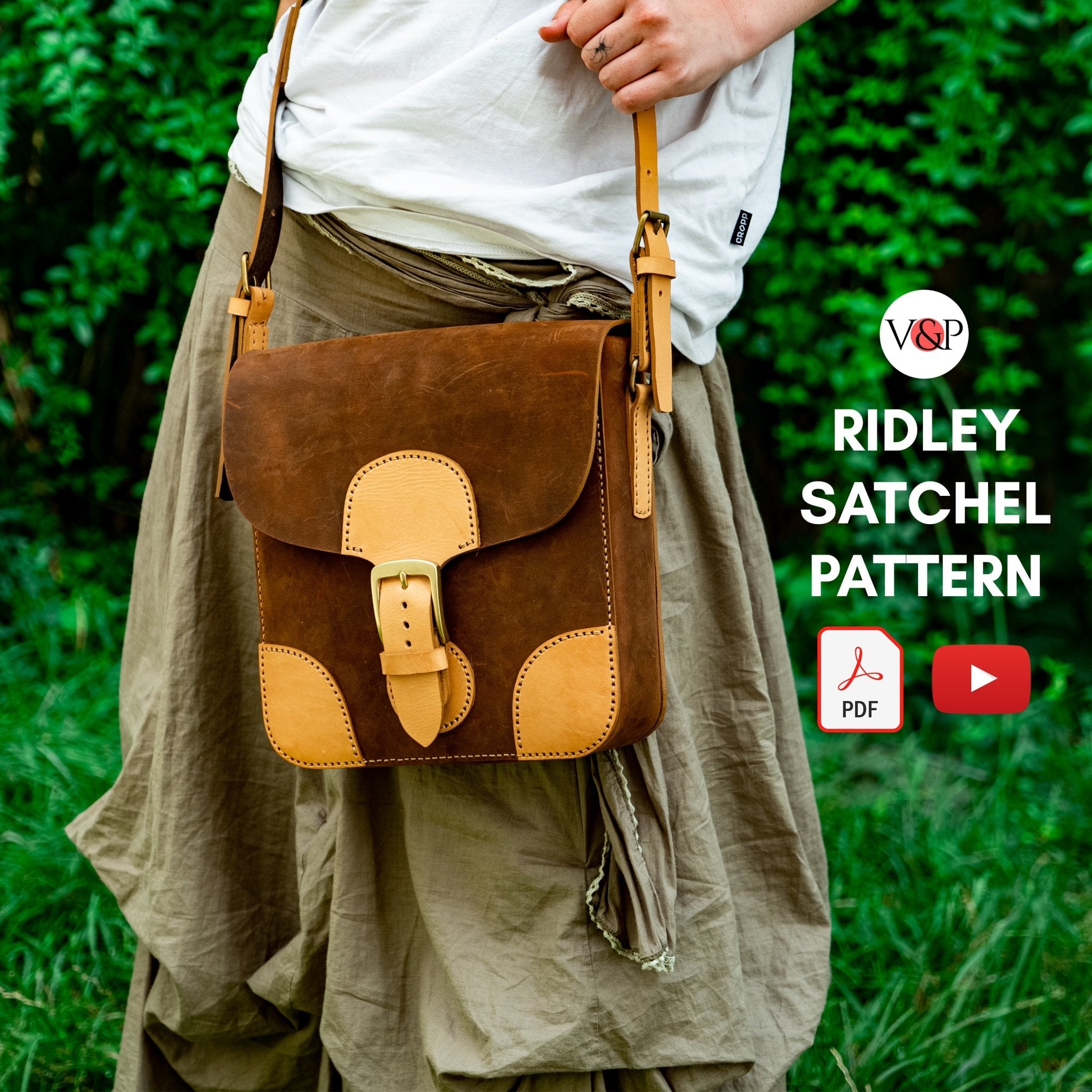 PDF Pattern and Instructional Video for Ridley Satchel Bag - Vasile and Pavel Leather Patterns