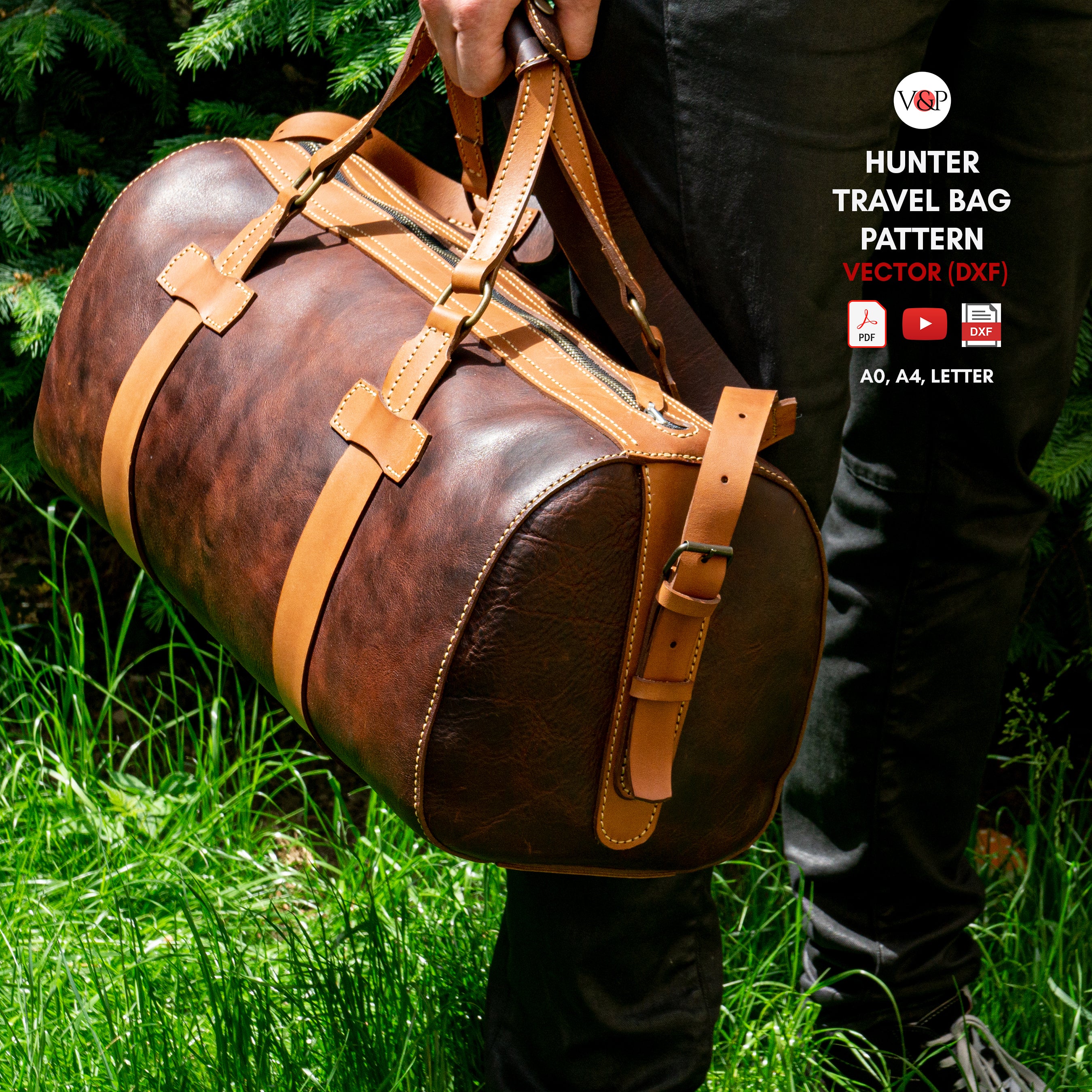 PDF + DXF + Video File for Hunter Travel Bag – Vasile and Pavel Leather ...