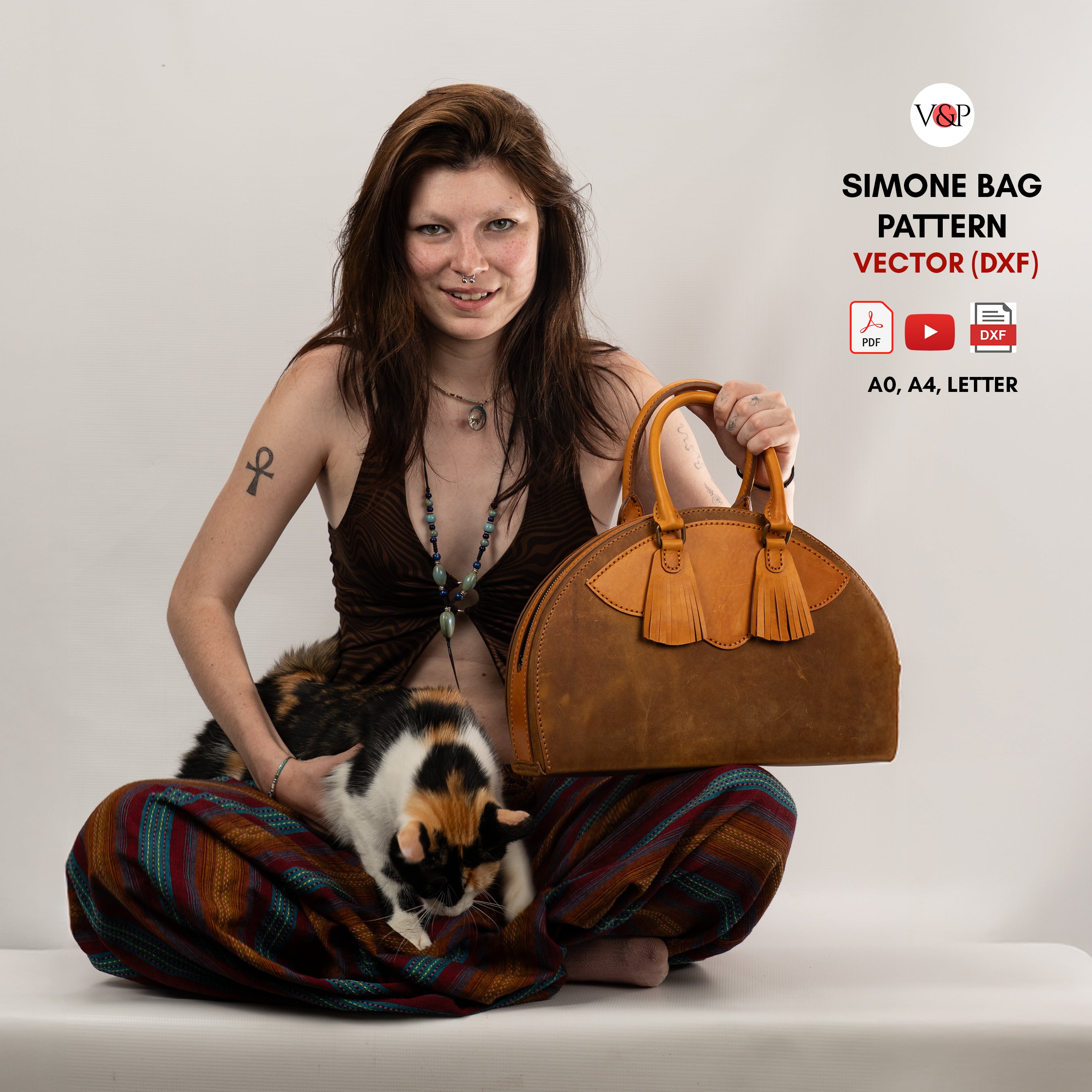 PDF Pattern, DXF and Instructional Video for Simone Bag