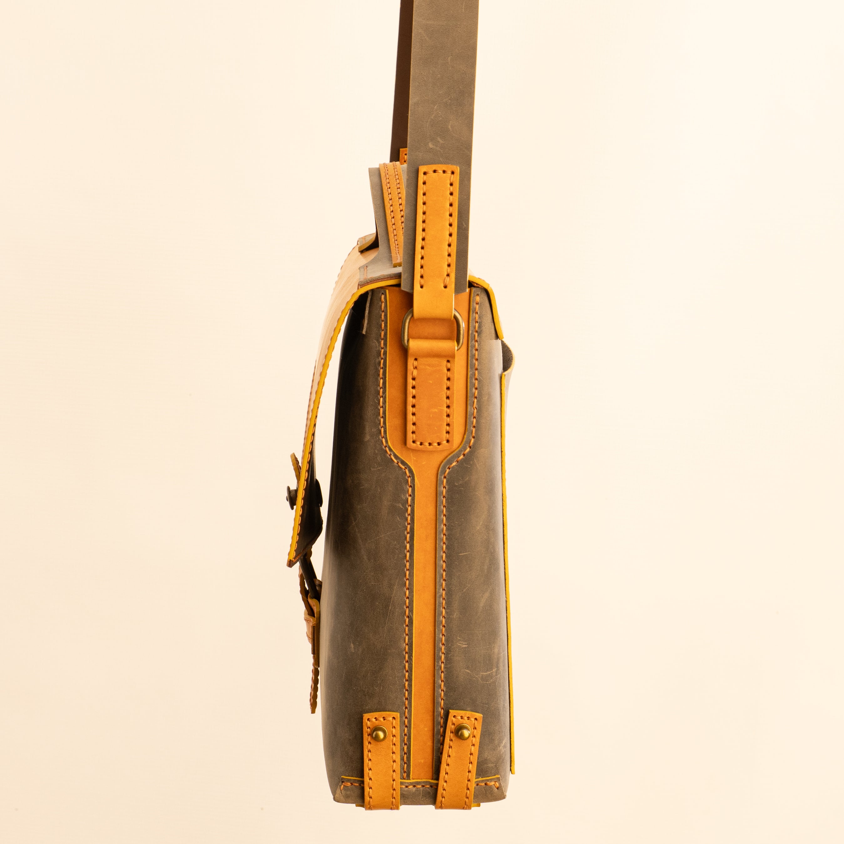 Photo of the Bellamy Messenger Bag made with the PDF Pattern, DXF and Instructional Video for Bellamy Messenger Bag designed by Vasile and Pavel
