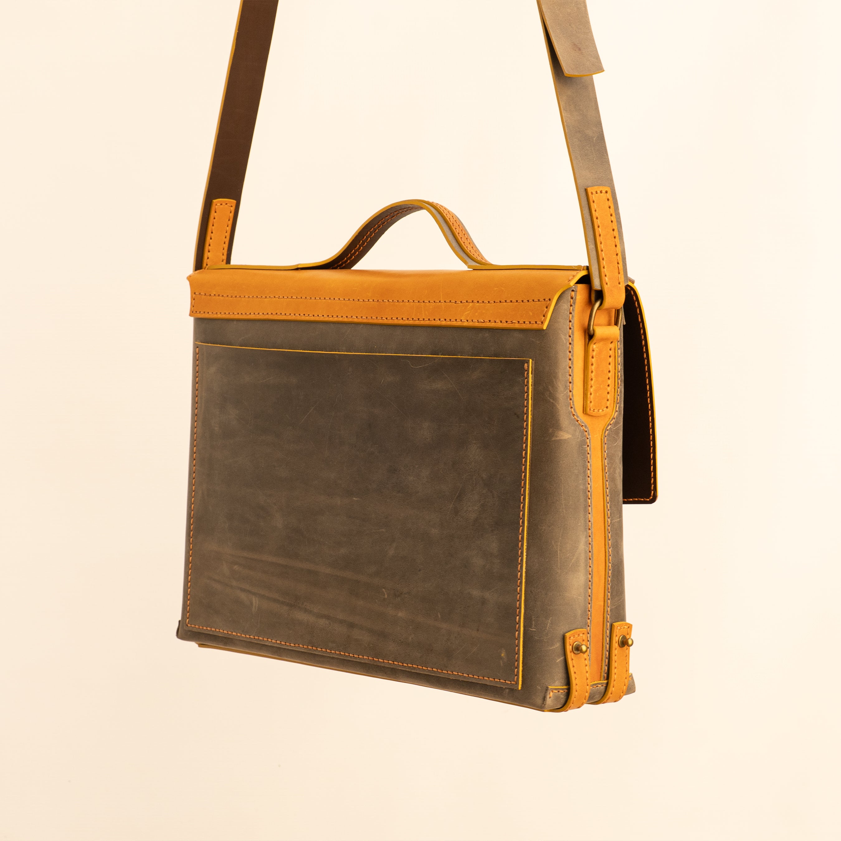 Photo of the Bellamy Messenger Bag made with the PDF Pattern, DXF and Instructional Video for Bellamy Messenger Bag designed by Vasile and Pavel