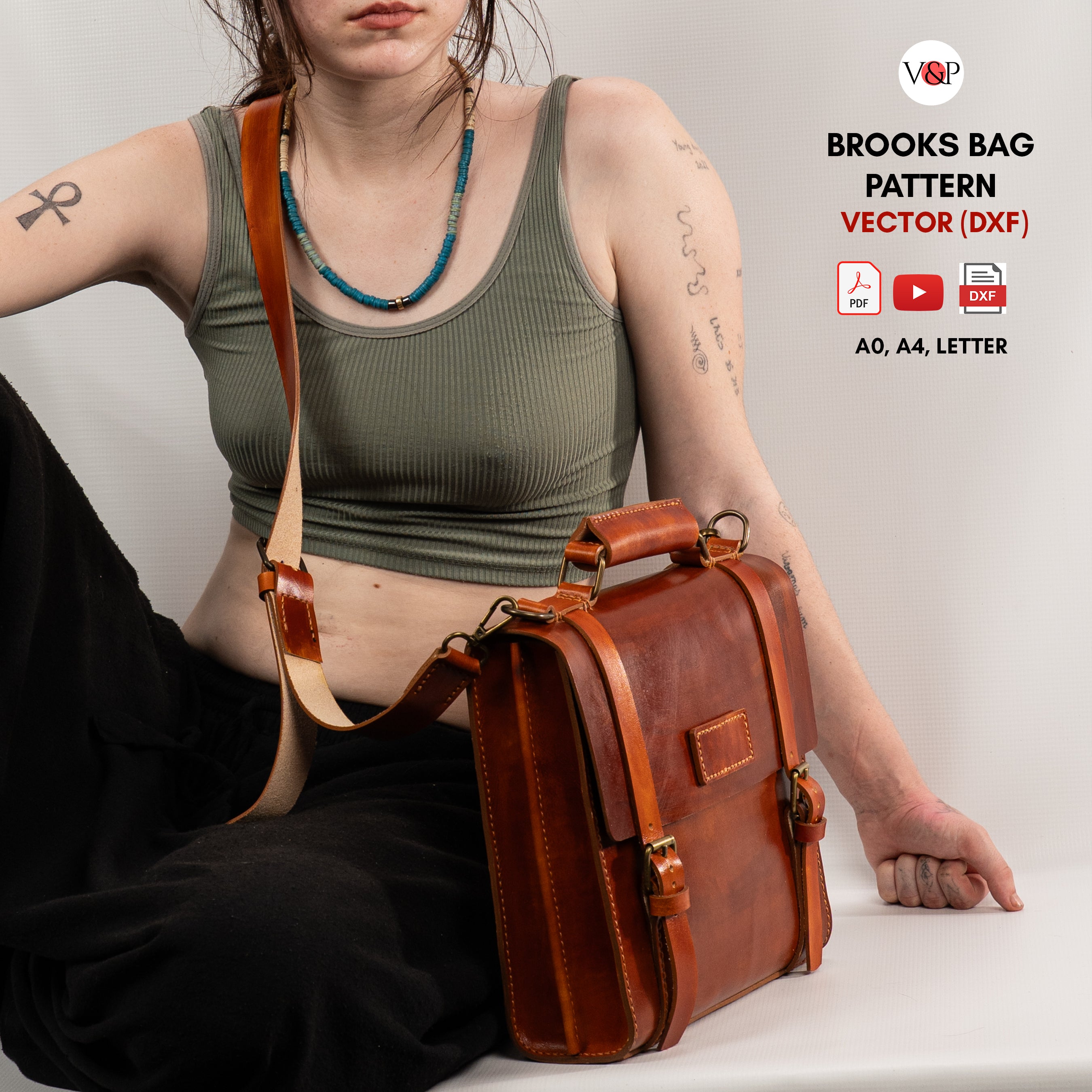 PDF Pattern, DXF and Instructional Video for Brooks Bag