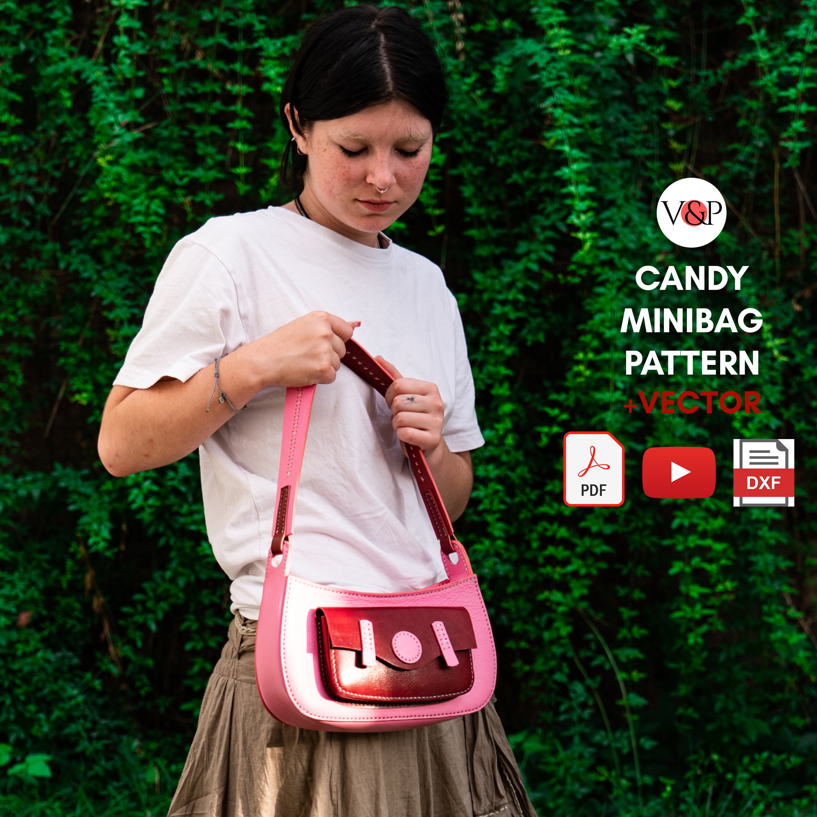 PDF Pattern, DXF File and Instructional Video for Candy Mini Bag