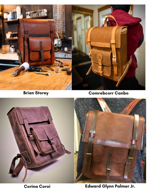 Casual Leather Backpack Template, PDF Pattern & Video Tutorial