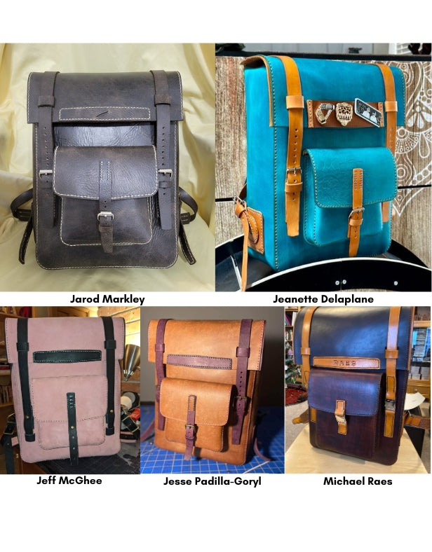 Casual Leather Backpack Template, PDF Pattern & Video Tutorial