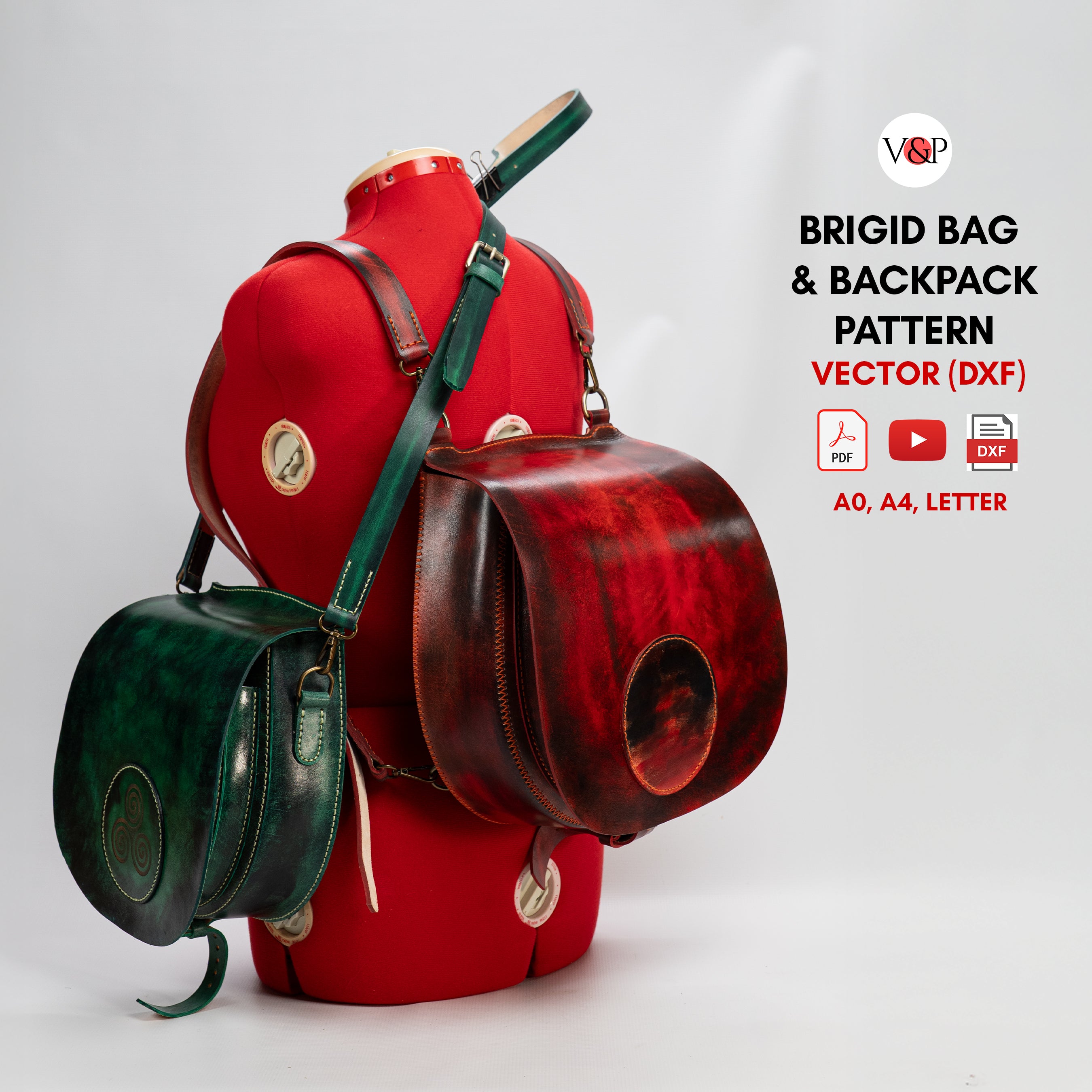 PDF Pattern, DXF and Instructional Video for Brigid Backpack and Bag