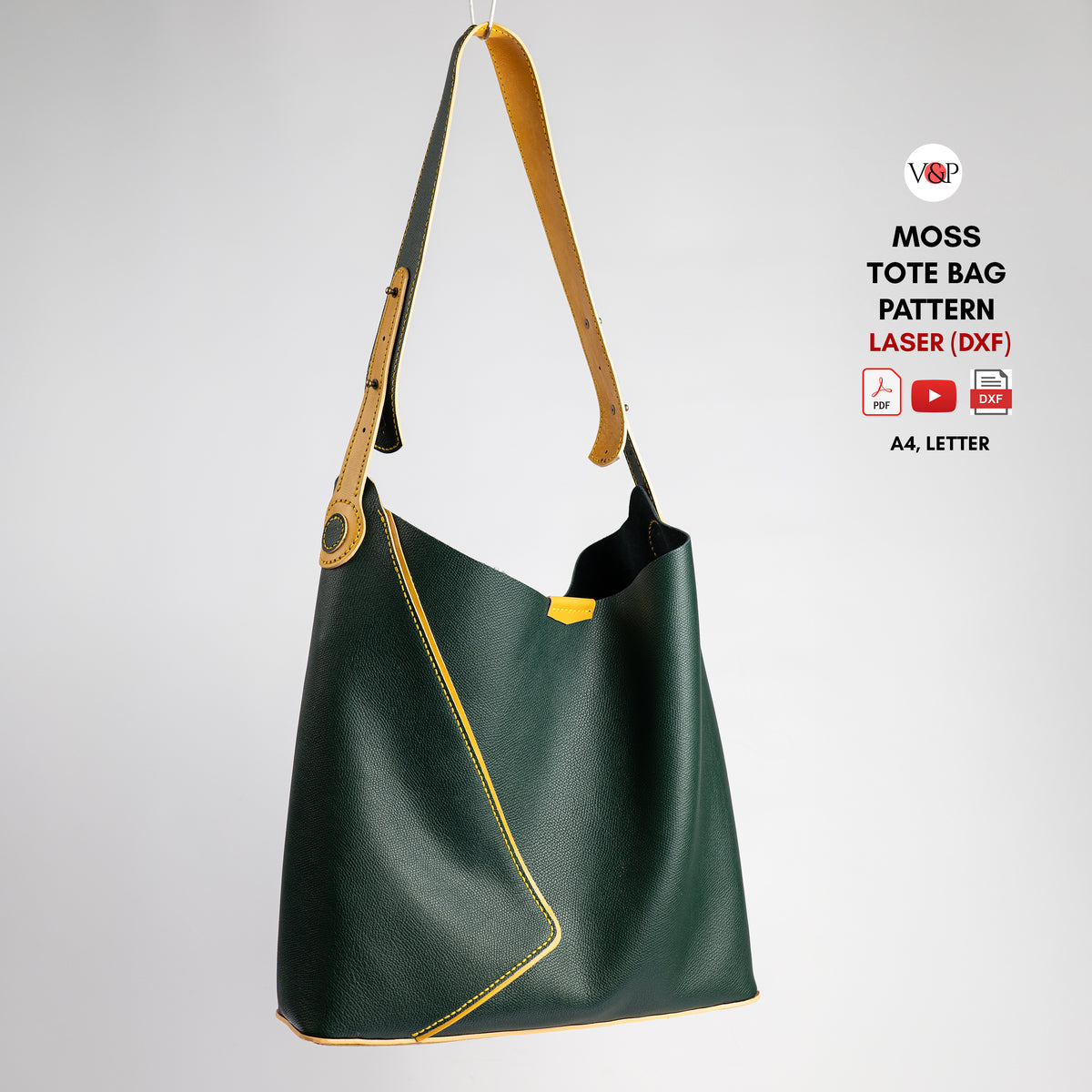 PDF + VIDEO + DXF Moss Tote Bag Leather Pattern – Vasile and Pavel ...