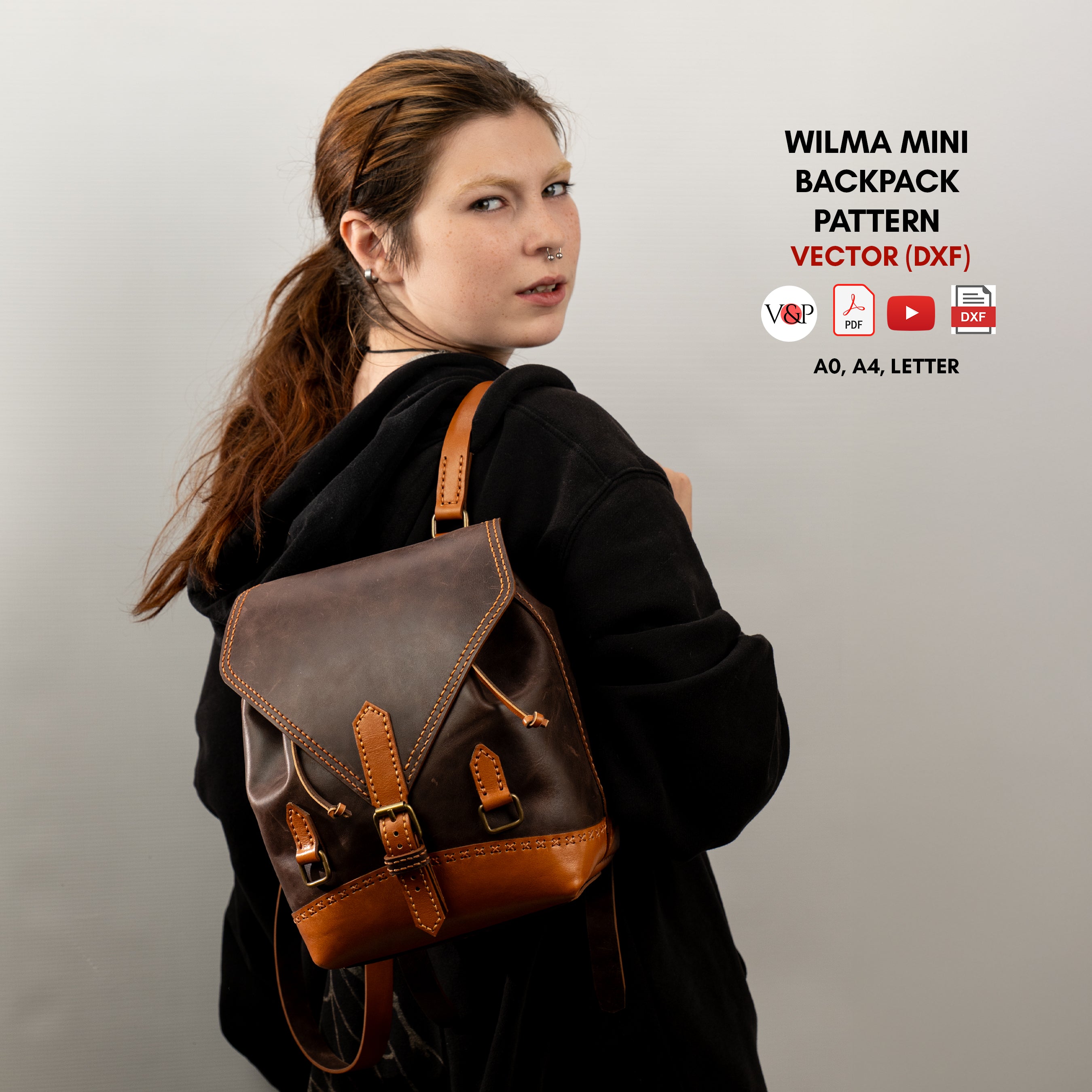 PDF + Video + DXF for the Wilma Mini Backpack