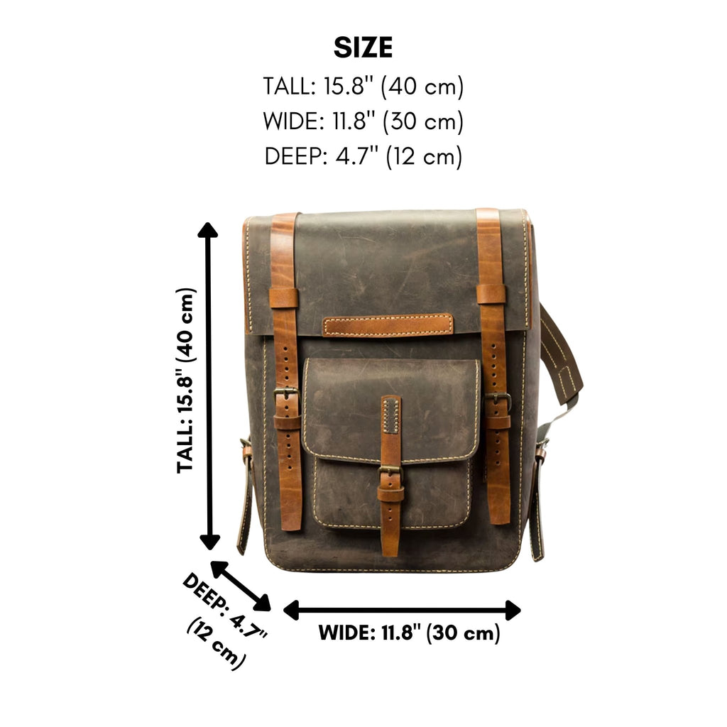 Casual Leather Backpack Template, PDF Pattern & Video Tutorial