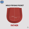 Leather Bag with 3D Printed Molded Pockets, STL+PDF Pattern, Video Tutorial