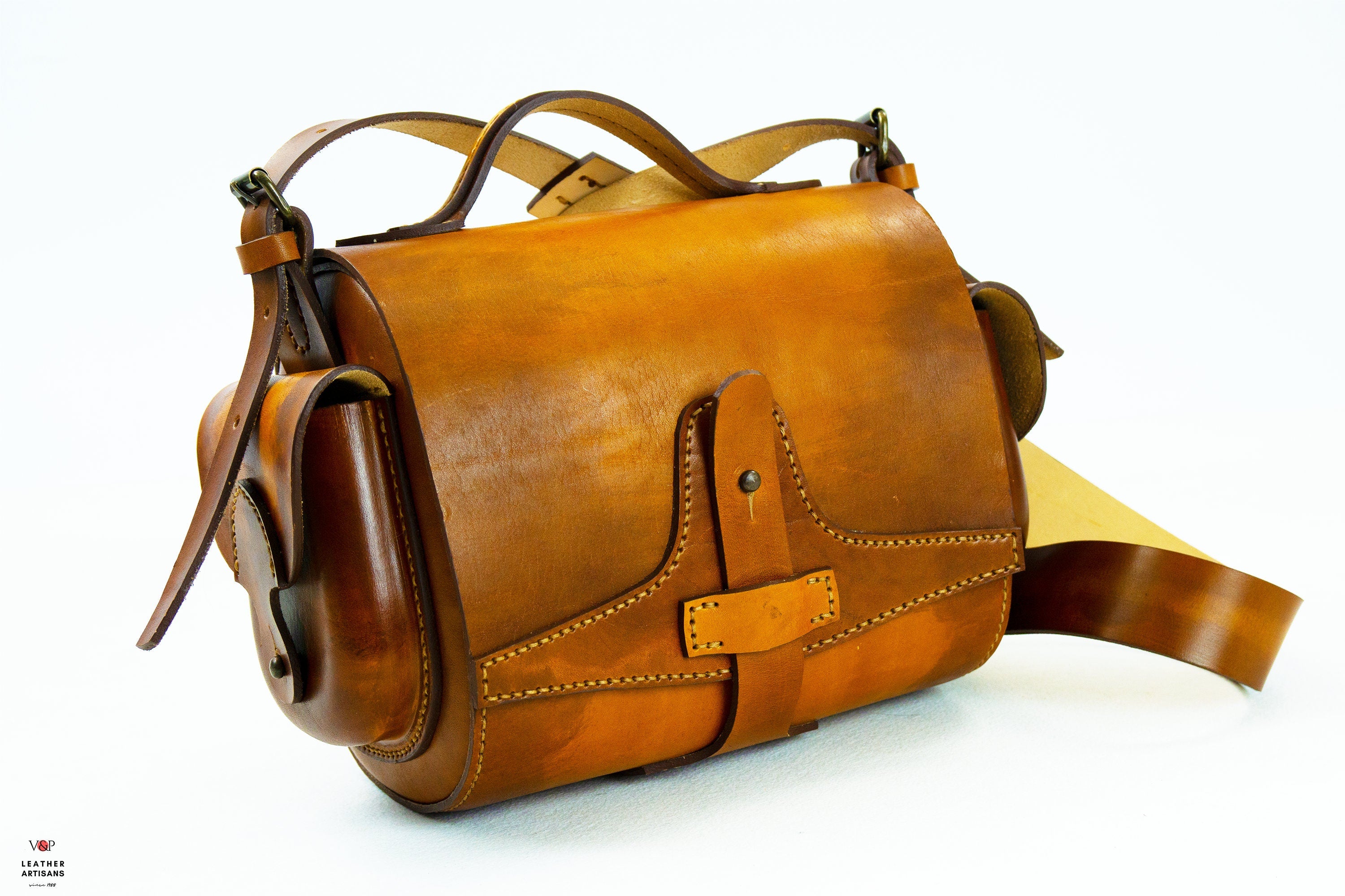 Leather Bag with 3D Printed Molded Pockets, STL+PDF Pattern, Video Tutorial