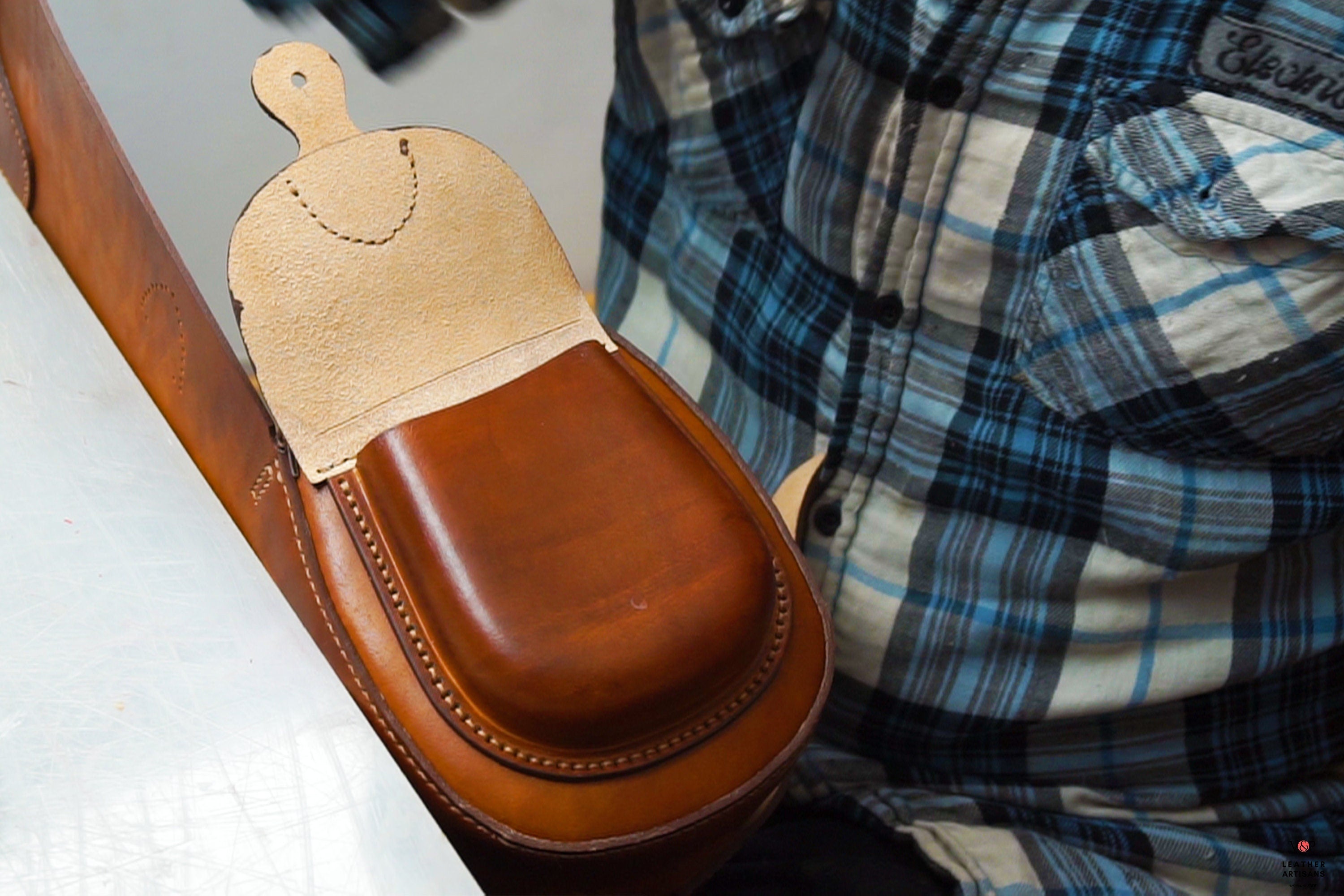 Leather Bag with 3D Printed Molded Pockets, STL+PDF Pattern, Video Tutorial