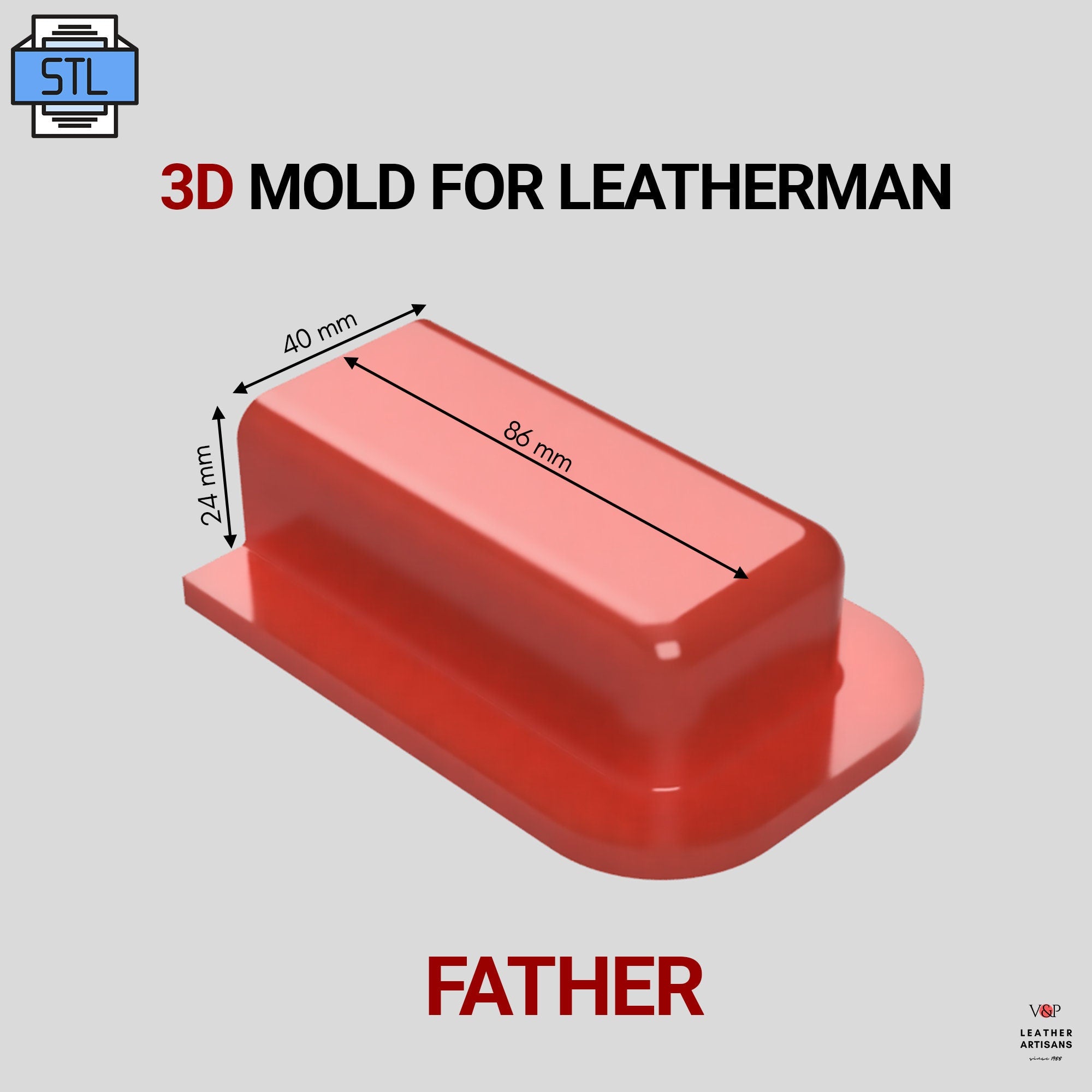 Sheath for Multitool PDF Pattern with 3D Printed Molds by Vasile and Pavel