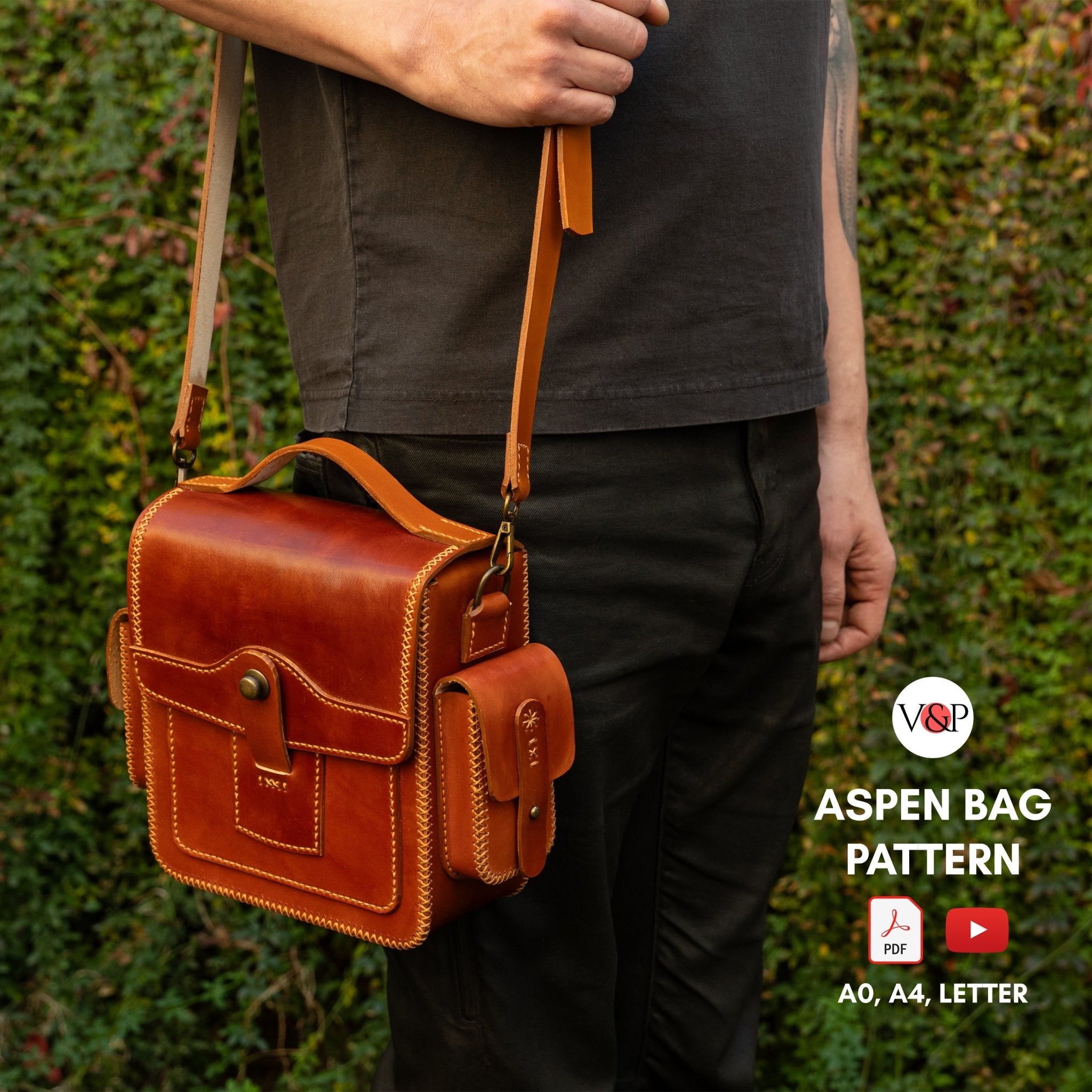 PDF Pattern and Instructional Video for Aspen Bag - Vasile and Pavel Leather Patterns