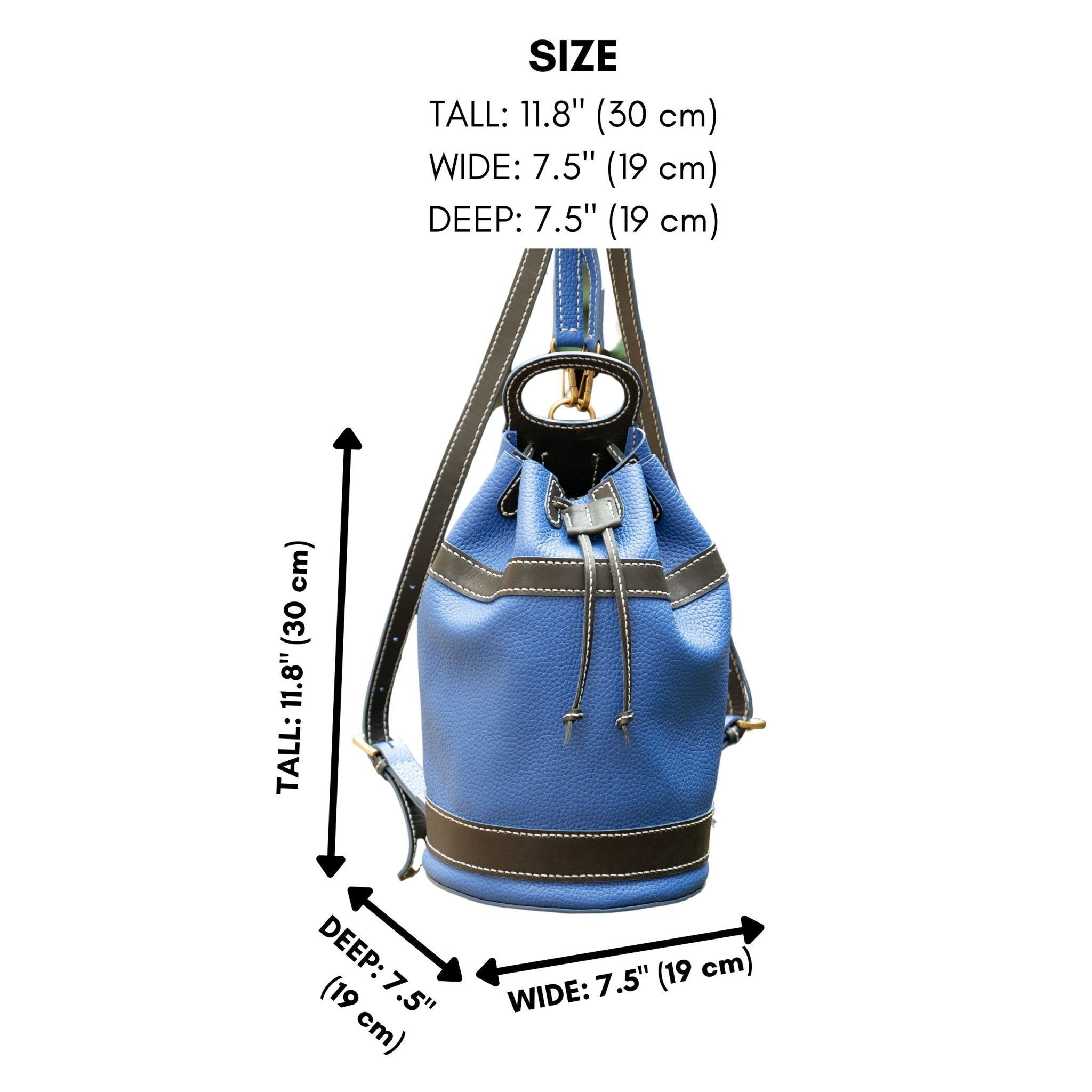 PDF Pattern and Instructional Video for Cobalt Mini Bucket Backpack - Vasile and Pavel Leather Patterns