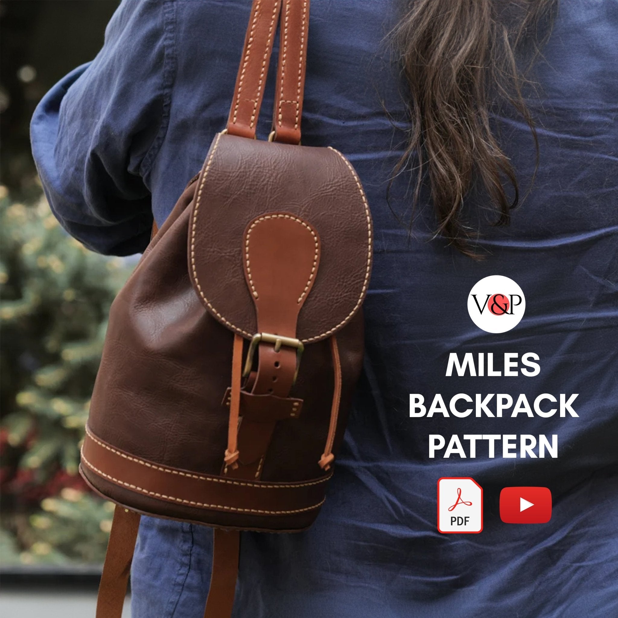 PDF Pattern and Instructional Video for Miles Backpack - Vasile and Pavel Leather Patterns