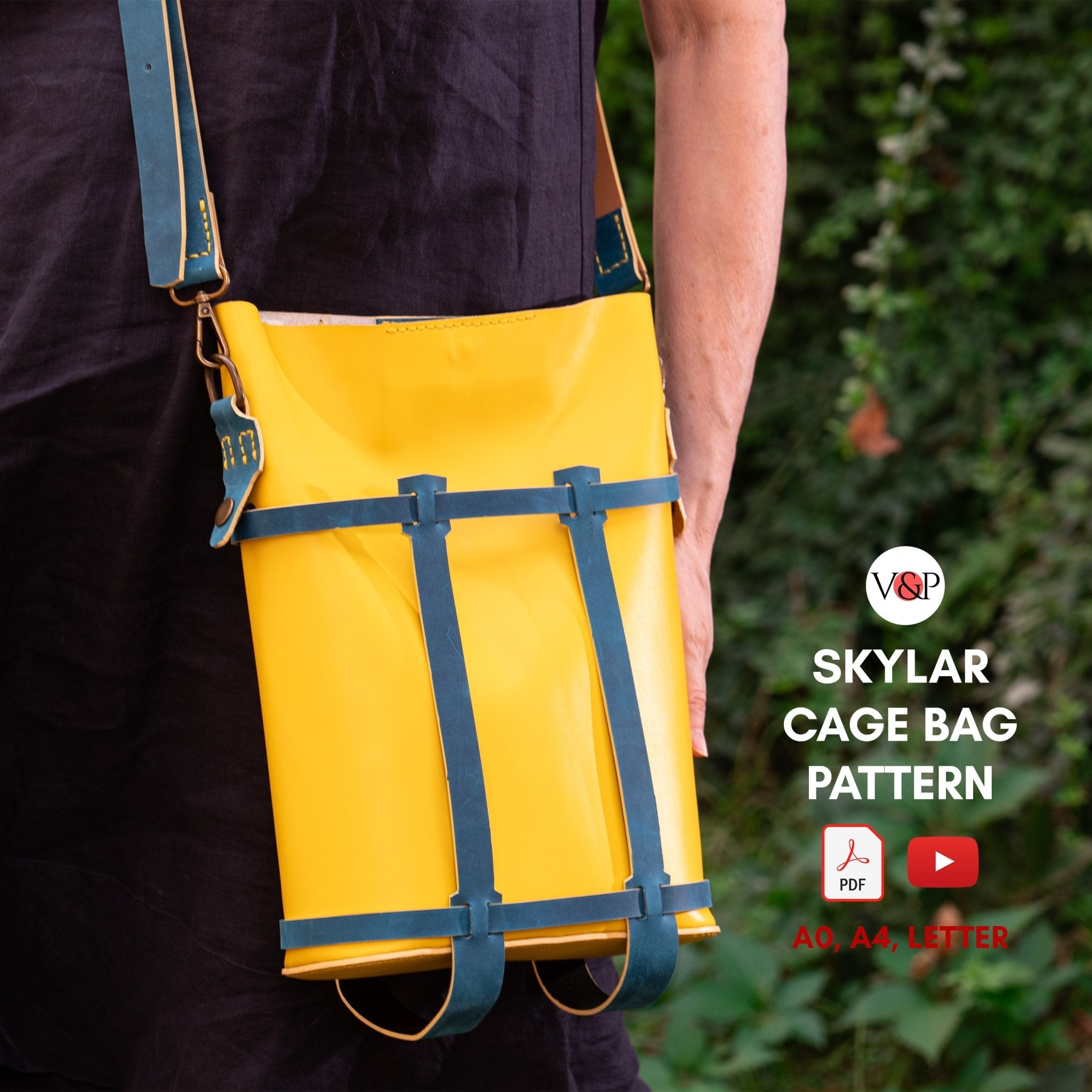 PDF Pattern and Instructional Video for Skylar Cage Bag - Vasile and Pavel Leather Patterns