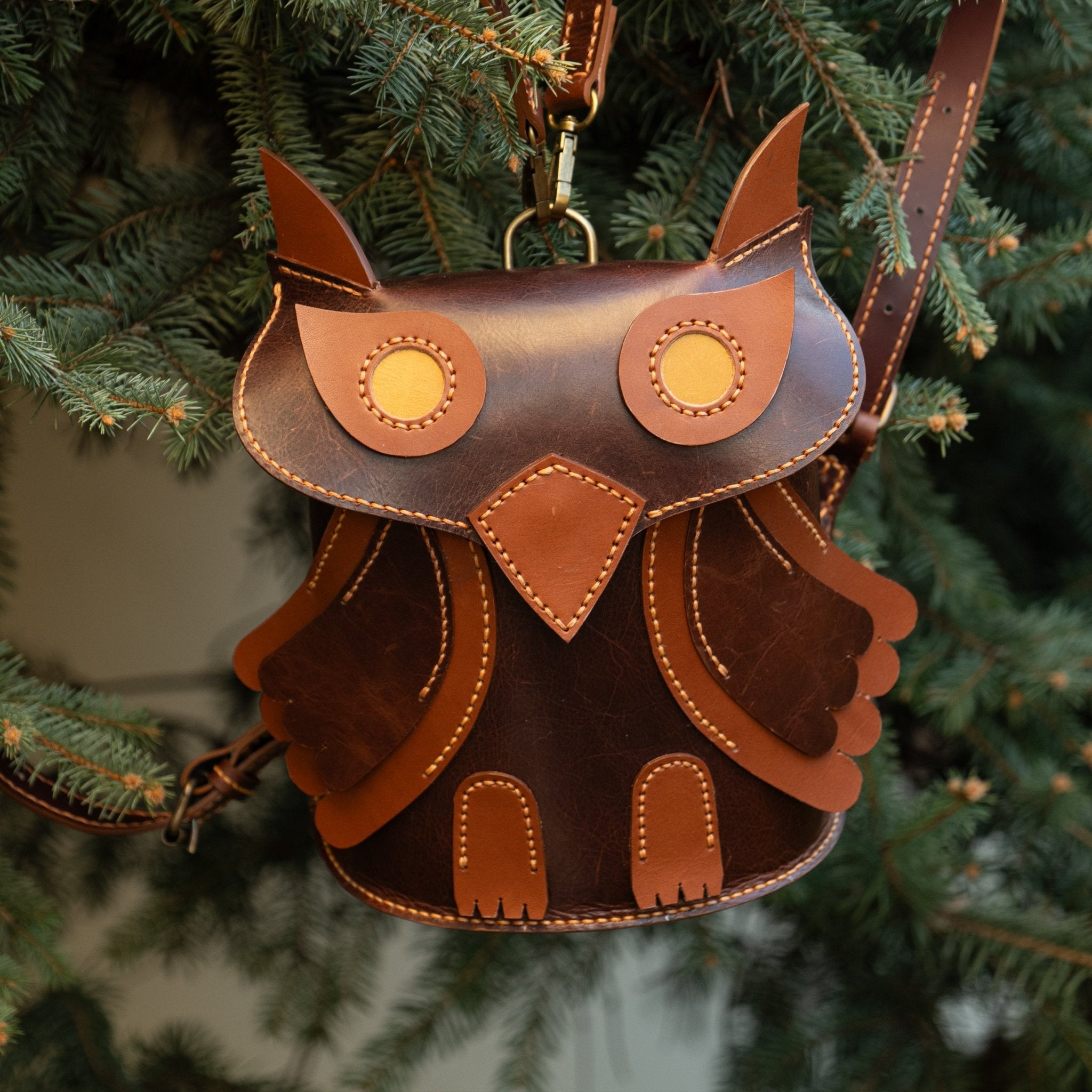 PDF Pattern, DXF and Instructional Video for Owl Backpack - Vasile and Pavel Leather Patterns