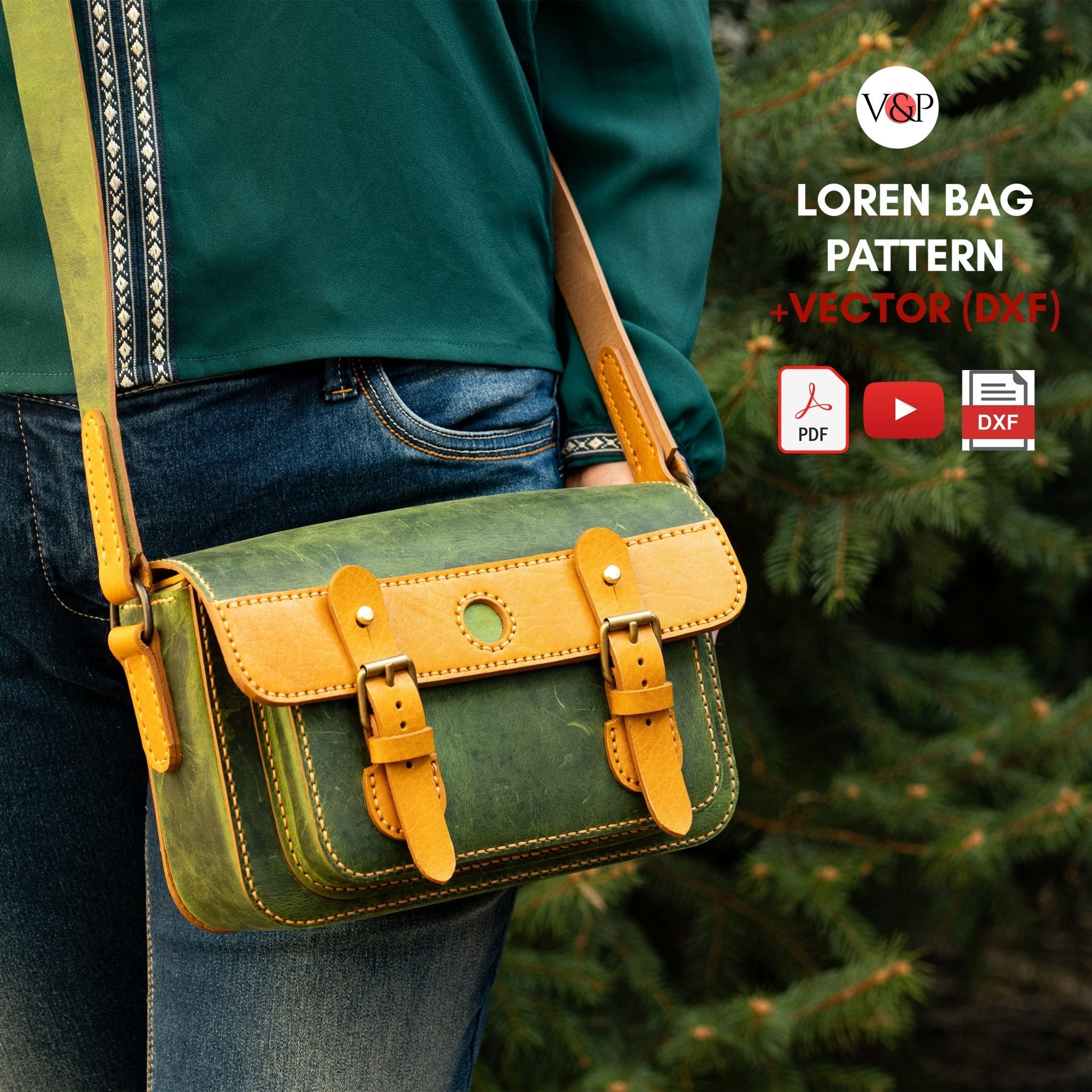 🎁 PDF Pattern, DXF File for Laser Cut and Instructional Video for Loren Bag (100% off)