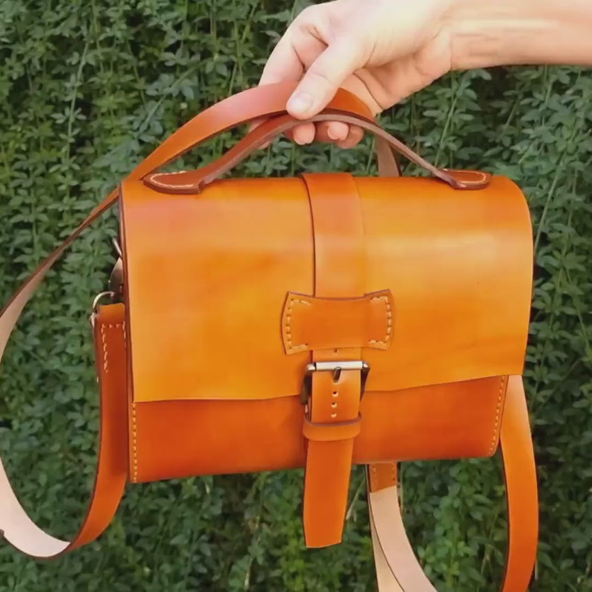 Ella Vintage Bag Pattern,  Leather Handbag, Crossbody Bag, 3D Printed Molds, STL, PDF Pattern and Instructional Video by Vasile and Pavel