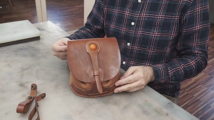 Leather Pouch Pattern, Crossbody Bag | Digital STL+Pdf File | Hip Bag, Leather PDF Pattern & Instructional Video
