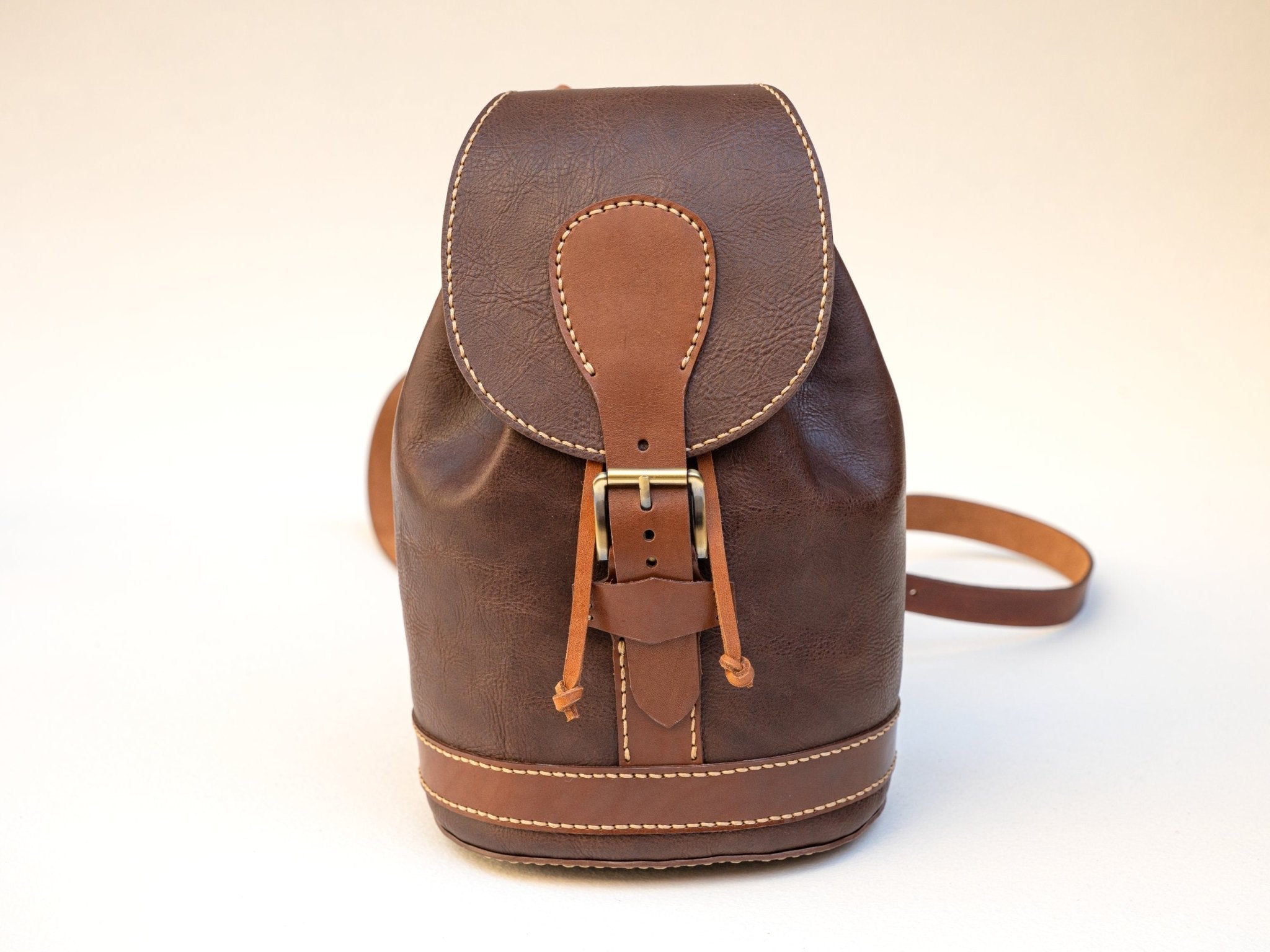 Backpack PDF Pattern, Video Tutorial, Leather Backpack, Small Backpack Vasile and Pavel 