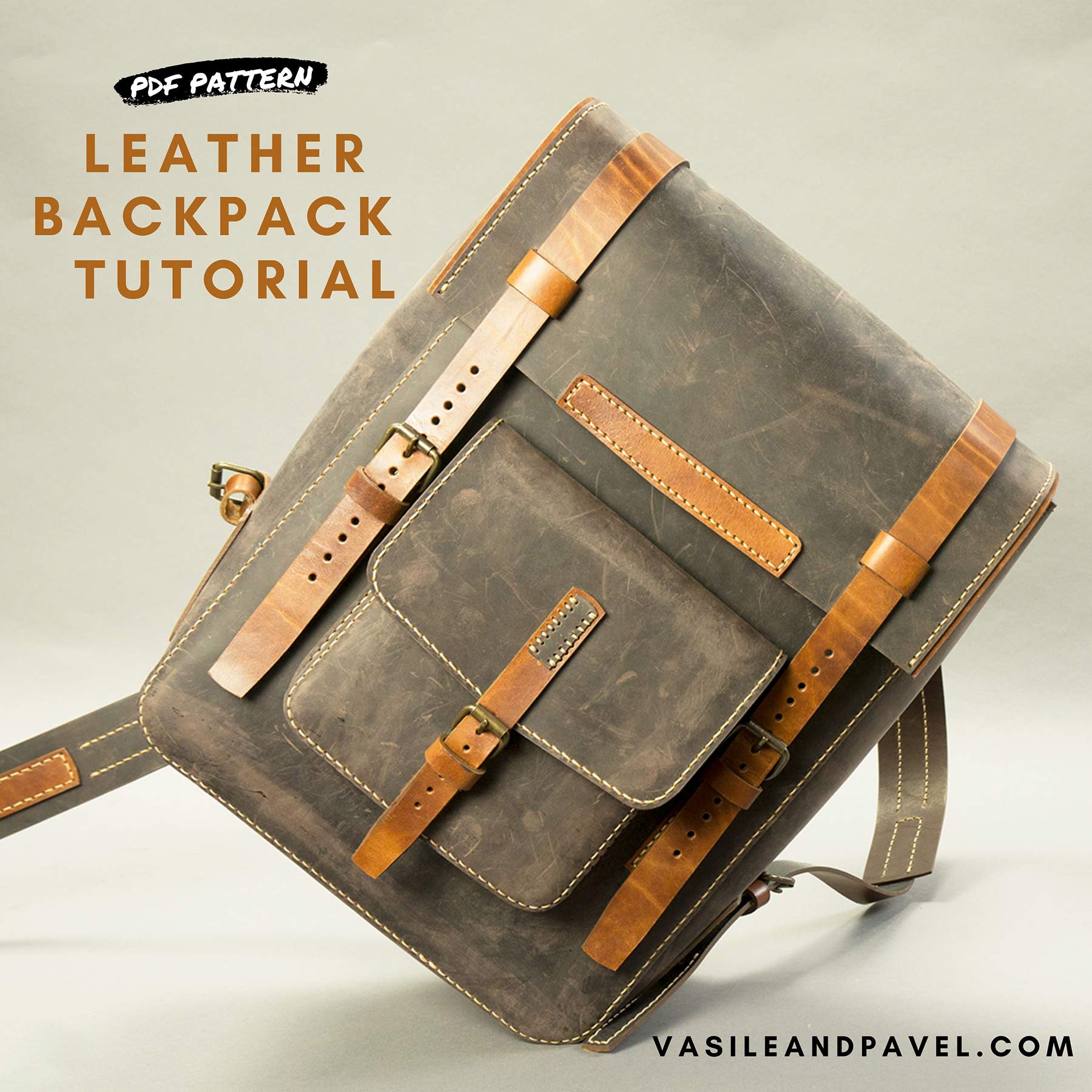 Casual Leather Backpack Template, PDF Pattern & Video Tutorial – Vasile and Pavel Leather Patterns casual-leather-backpack-template-pdf-pattern-video-tutorial-vasile-and-pavel-leather-patterns