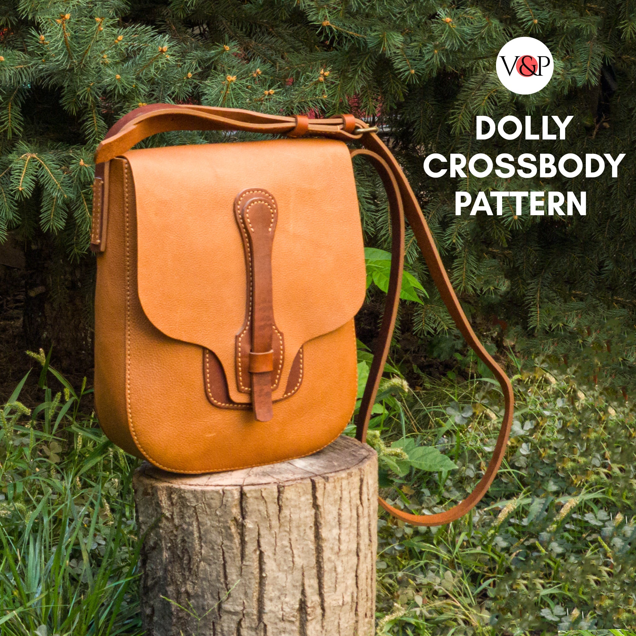 Dolly Vintage Crossbody Bag, PDF Pattern and Instructional Video by Vasile and Pavel - Vasile and Pavel Leather Patterns