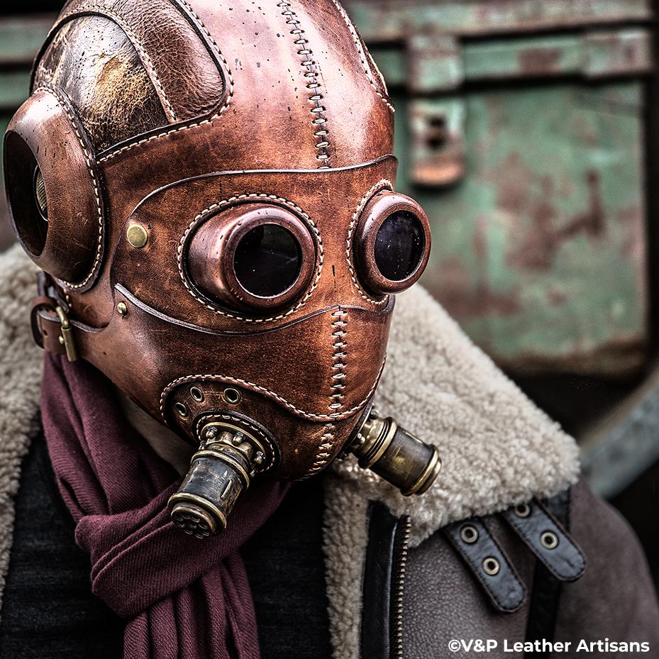 Dust Angel Steampunk Industrial Leather Mask Plague Doctors Mask VasileandPavel.com 