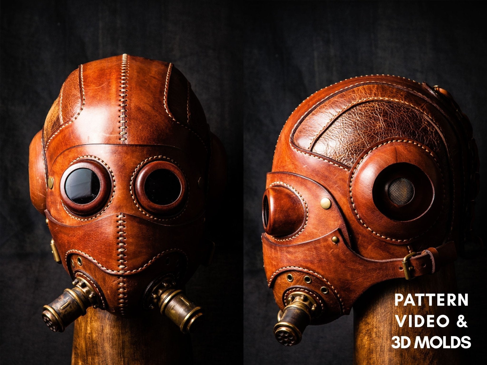 til bundet privilegeret Modernisere Dust Angel Steampunk Leather Mask PDF Pattern and Instructional Video –  Vasile and Pavel Leather Patterns