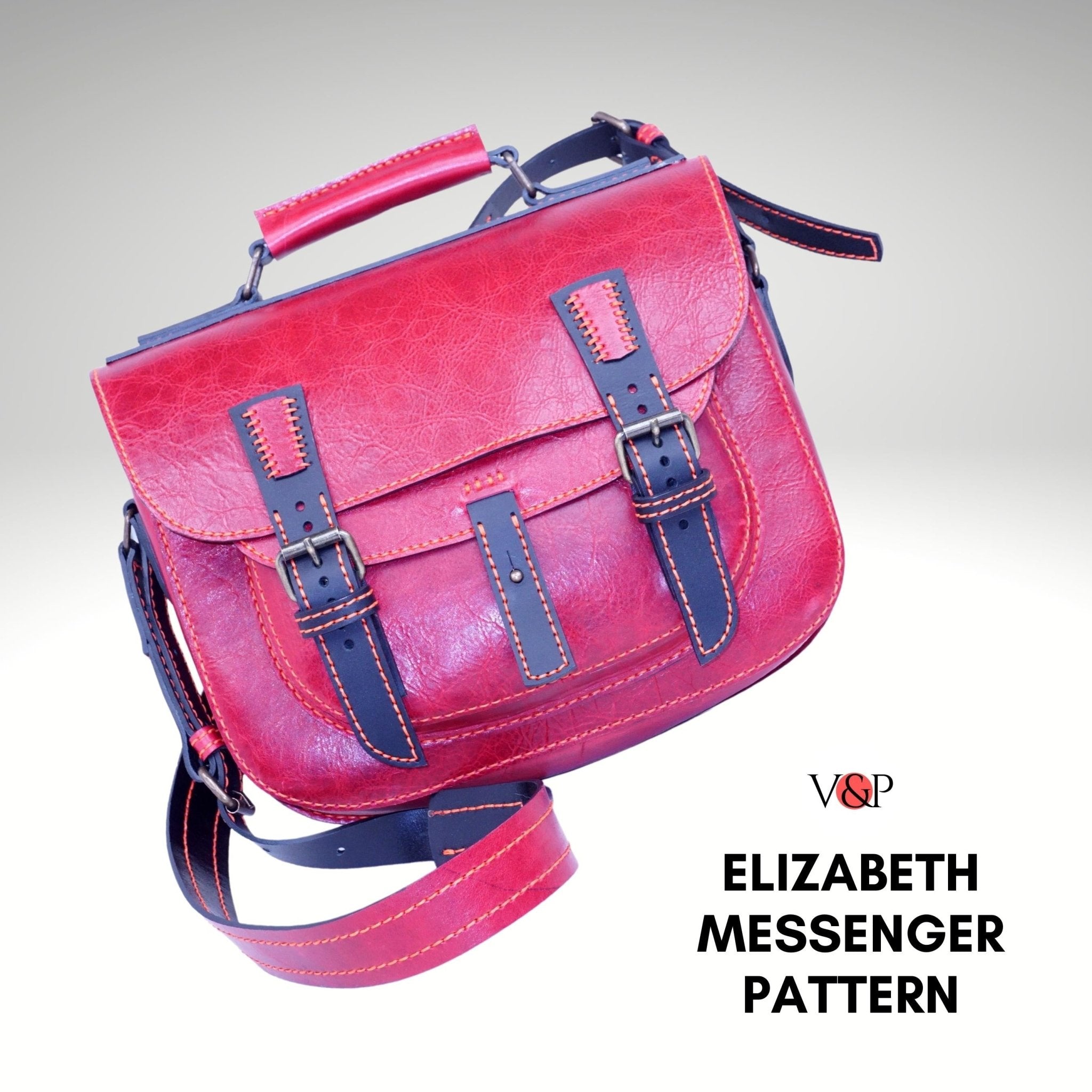Elizabeth Messenger Bag, PDF Pattern and Instructional Video by Vasile and Pavel - Vasile and Pavel Leather Patterns