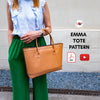 Emma Leather Tote Bag Pattern, PDF Pattern and Video Instructions - Vasile and Pavel Leather Patterns