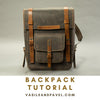Leather Backpack, Downloadable PDF Pattern & Video Tutorial - Vasile and Pavel Leather Patterns
