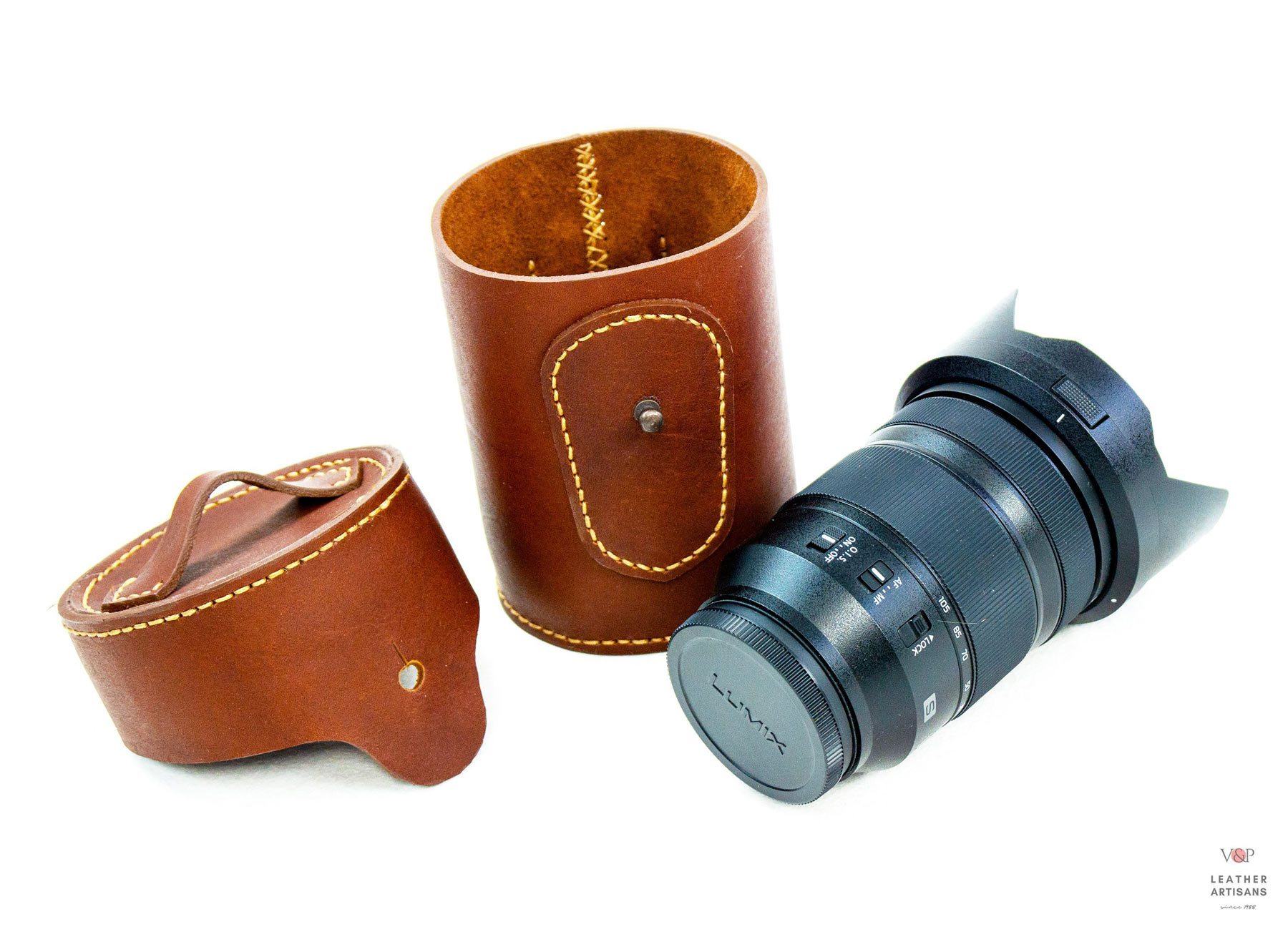 Leather Camera Case Pattern | Leather Case for Camera Lens | DIY Leather Case PDF pattern V&P Leather Artisans 