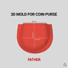 Leather Coin Purse 3D Printed Molds | Digital STL+PDF Pattern PDF pattern V&P Leather Artisans 