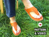 Leather Flip Flops PDF Pattern, Video Tutorial PDF pattern VasileandPavel.com 