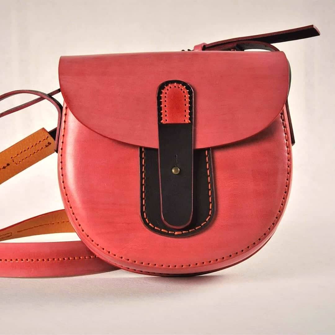 two-way leather bag build along PDF pattern/leather bag pattern