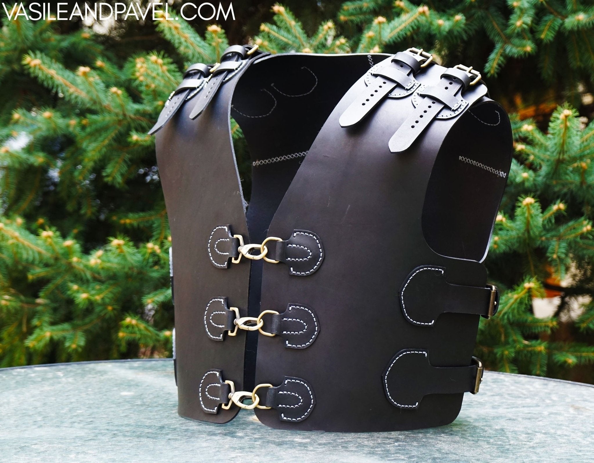 Leather Motorcycle Vest Pattern, Biker Armor Vest, DIY Leather Vasile
