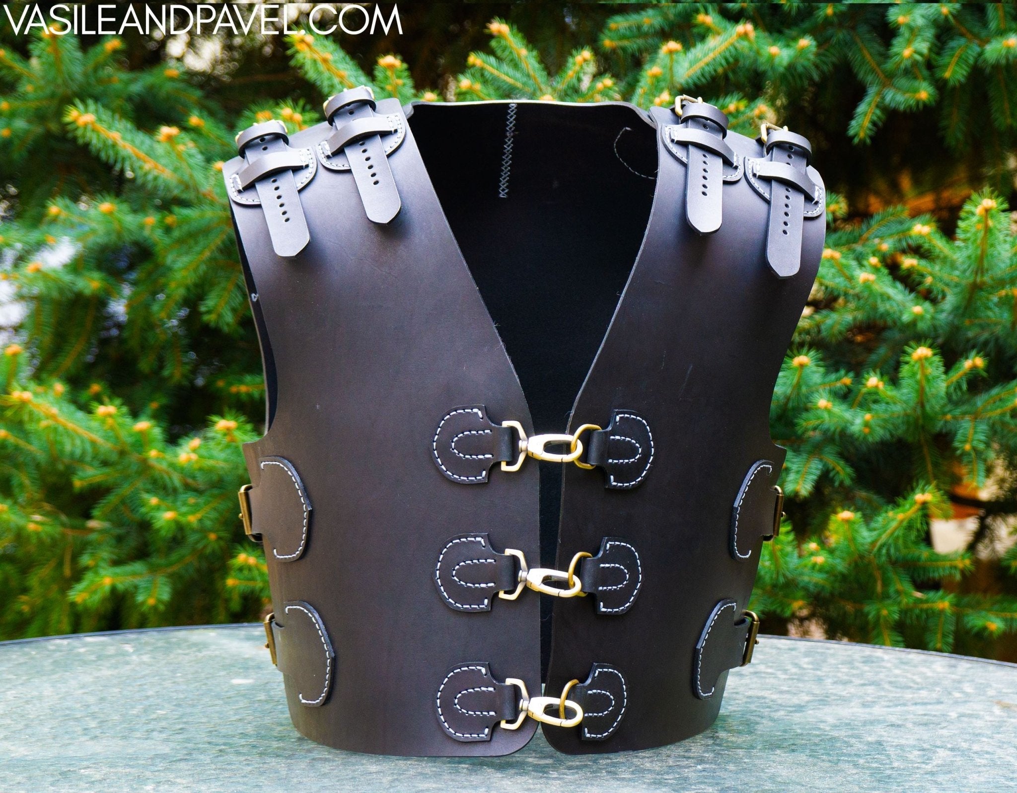 Leather Motorcycle Vest Pattern, Biker Armor Vest, DIY Leather