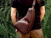 Load image into Gallery viewer, Leather Sling Bag, PDF Pattern and Instructional Video PDF pattern VasileandPavel.com 