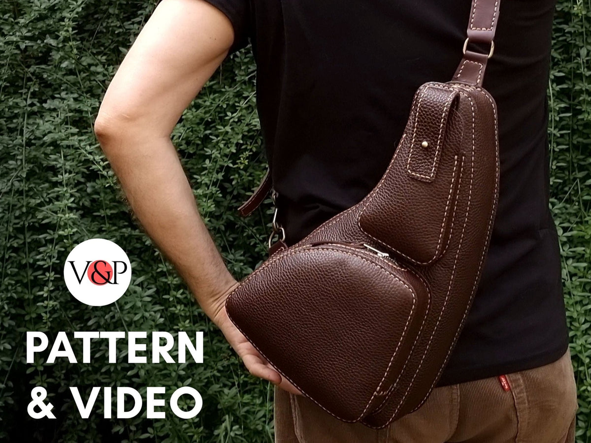 Leather Sling Bag, PDF Pattern and Instructional Video Vasile and