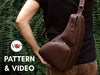 Leather Sling Bag, PDF Pattern and Instructional Video PDF pattern VasileandPavel.com 