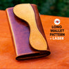 Long Wallet No 2, Vector for Laser PDF Pattern and Instructional Video by Vasile and Pavel - Vasile and Pavel Leather Patterns