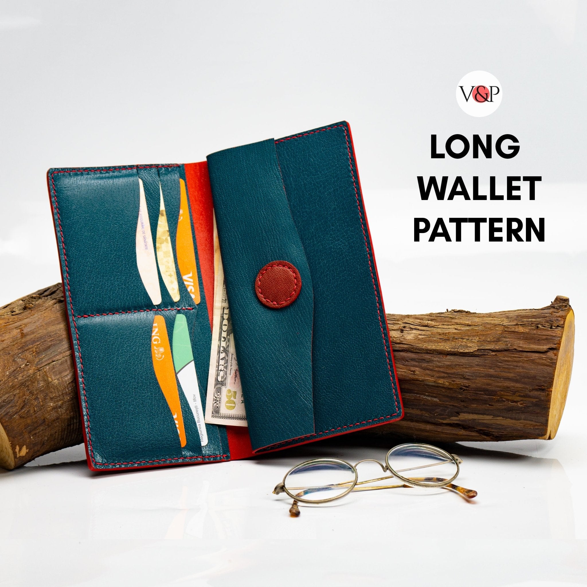 Long Wallet No 3, PDF Pattern and Instructional Video by Vasile and Pavel - Vasile and Pavel Leather Patterns