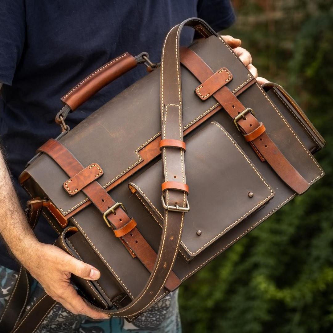 Briefcase Free Leather Bag Patterns Pdf Leather Messenger Free