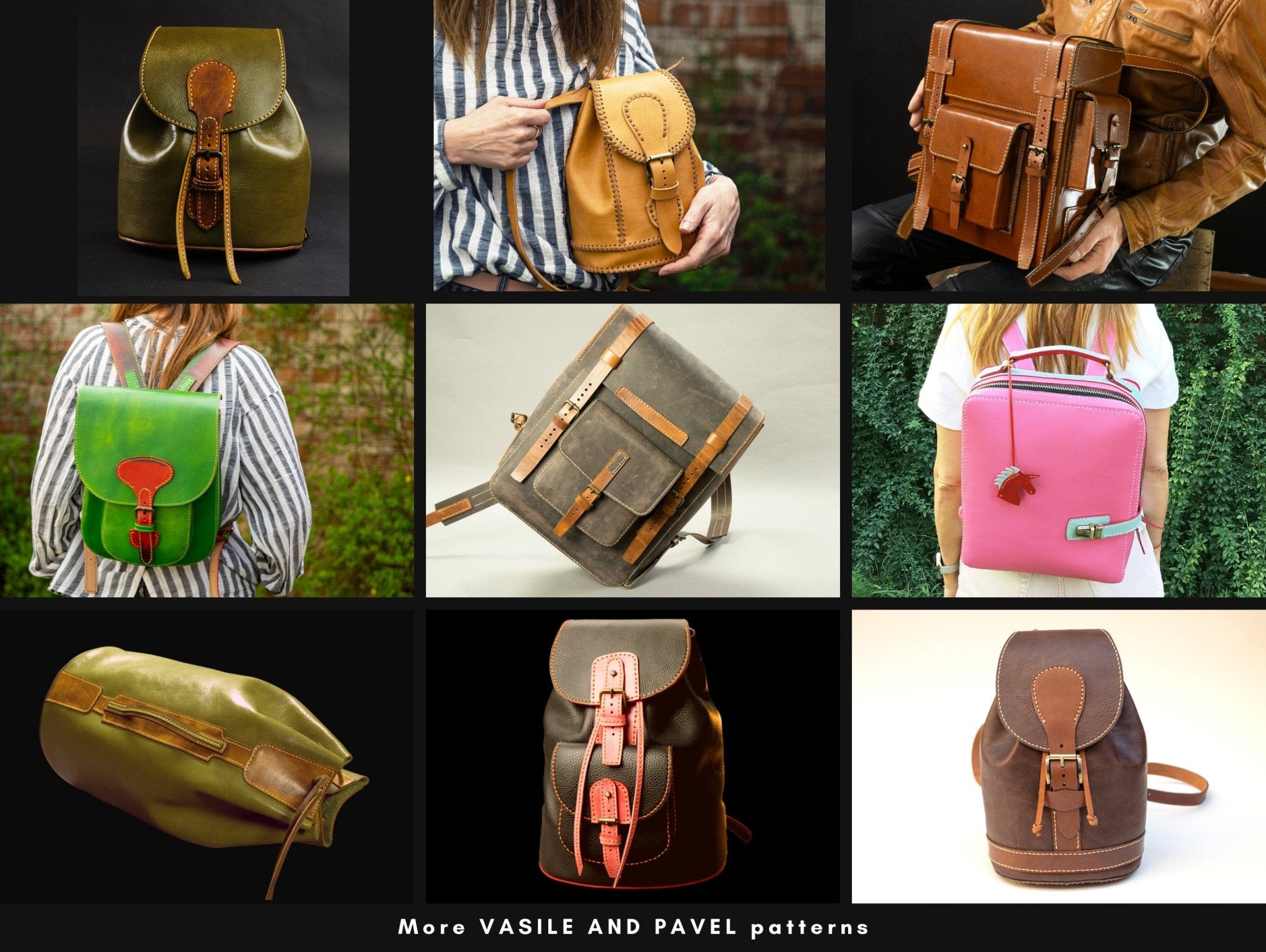 Magda Backpack , PDF Pattern and Instructional Video by Vasile and Pavel