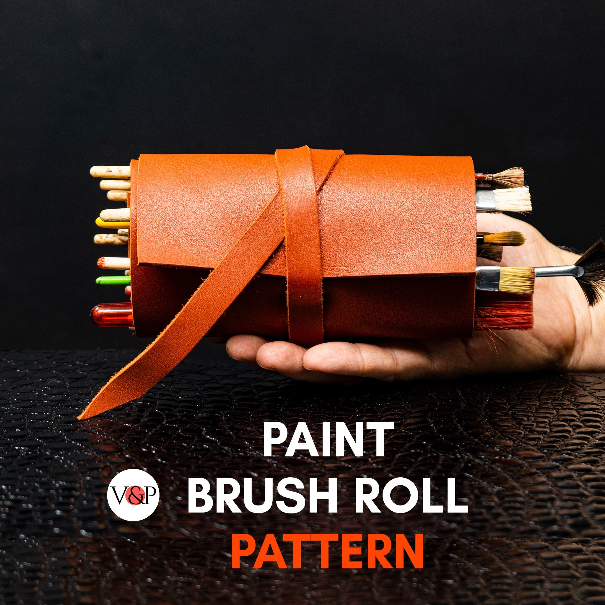 Paint Brush Roll, PDF Pattern And Instructional Video by Vasile and Pavel - Vasile and Pavel Leather Patterns